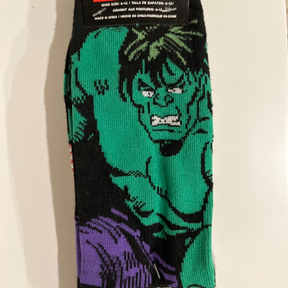 Hulk Socks Men's 6-12 - Never Worn with Original Tags!